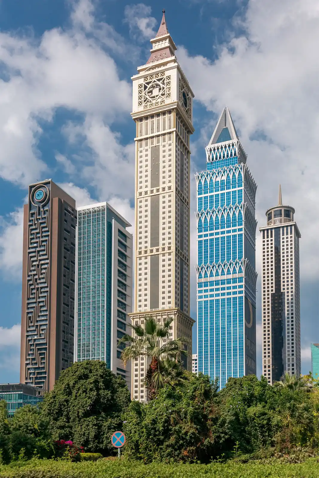 Skyscrapers in the Dubai financial district